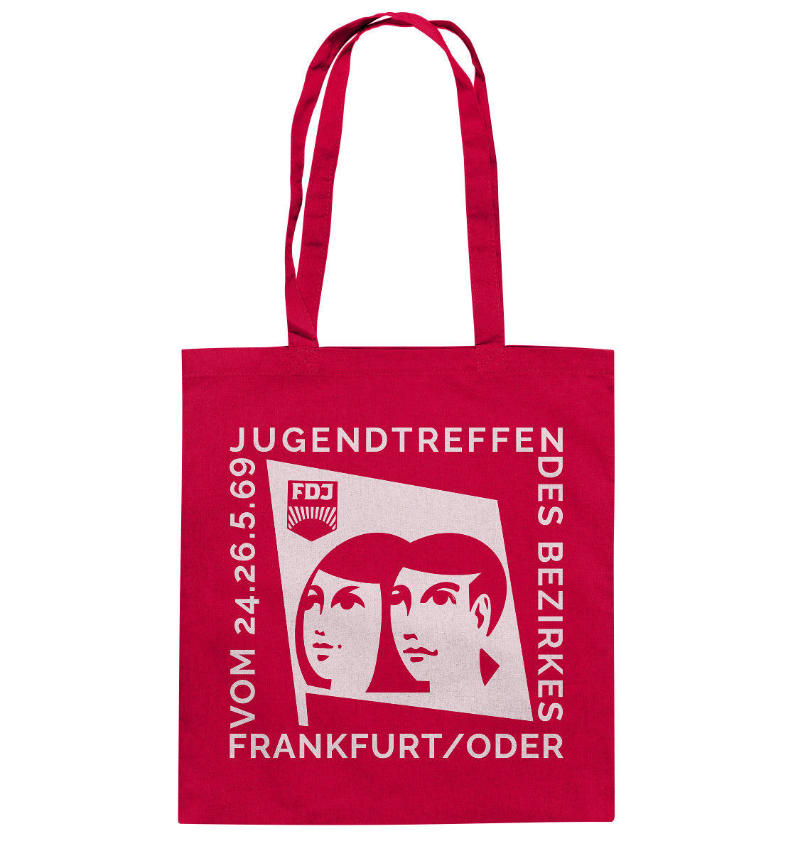 DDR Ostalgie Baumwolltasche • FDJ JUGENDTREFFEN FRANKFURT ODER - 1969
