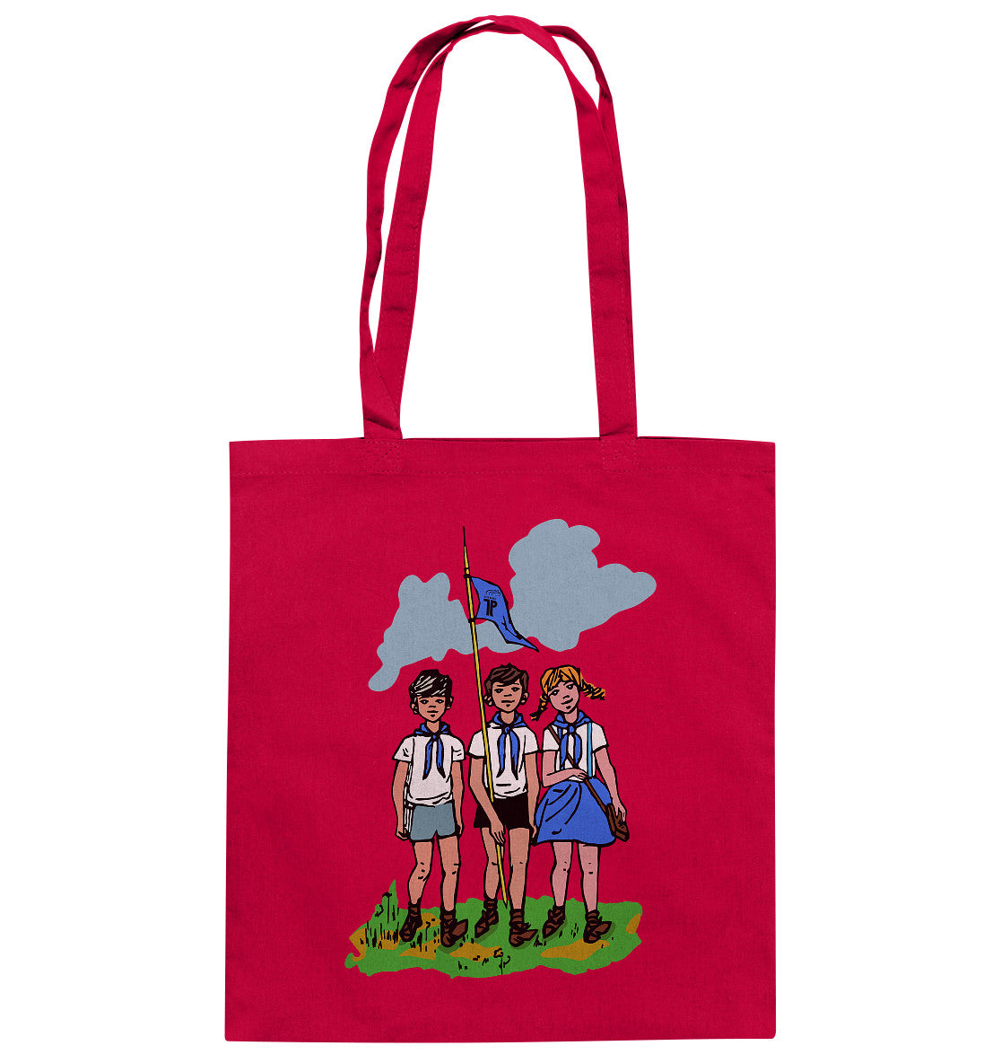 DDR Ostalgie Baumwolltasche • JUNGE PIONIERE - PIONIERAUSWEIS