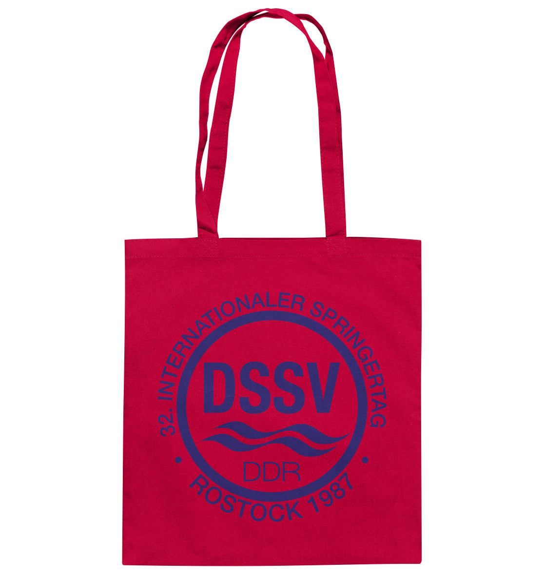 DDR Ostalgie Baumwolltasche • INTERNATIONALER SPRINGERTAG - ROSTOCK 1987 - hell