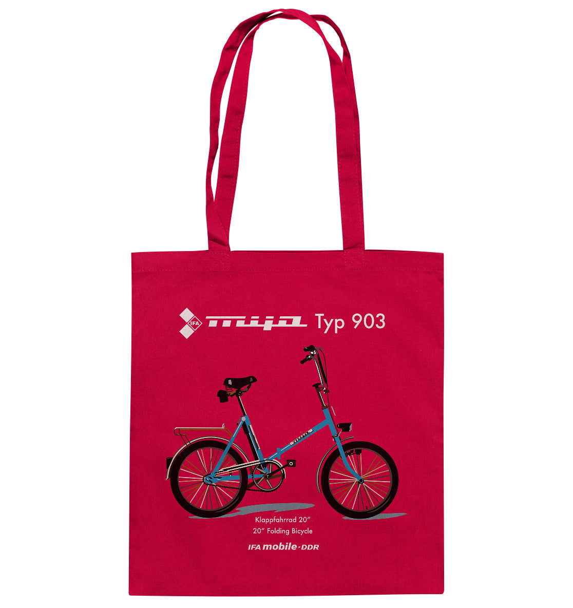 DDR Ostalgie Baumwolltasche • MIFA KLAPPRAD TYP 903 - ORIGINAL WERBUNG