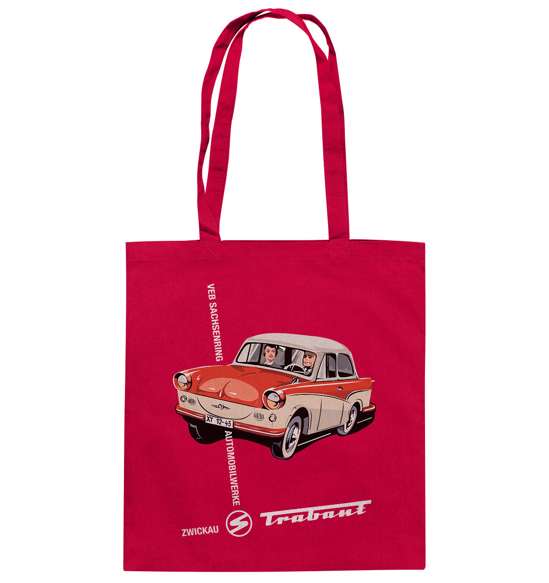 DDR Ostalgie Baumwolltasche •  VEB SACHSENRING ZWICKAU