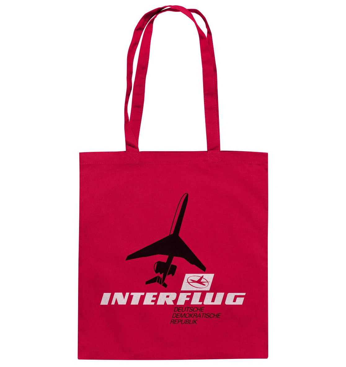 DDR Ostalgie Baumwolltasche • IF - INTERFLUG DDR - ORIGINAL WERBUNG 1981