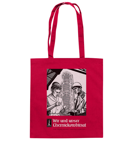 DDR Ostalgie Baumwolltasche • LEUNA WERKE WALTER ULBRICHT