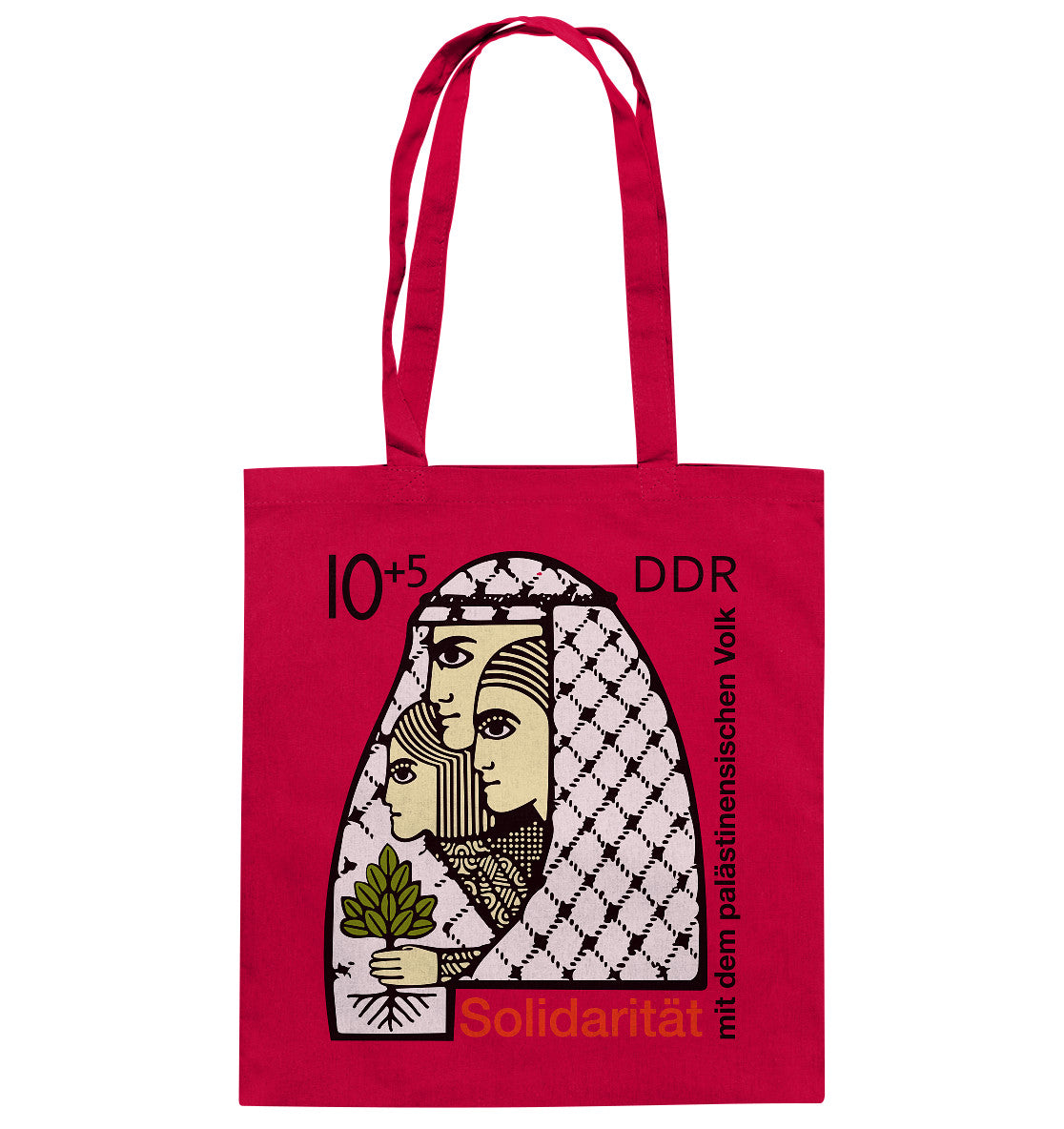 DDR Ostalgie Baumwolltasche • SOLIDARITÄT MIT DEM PALÄSTINENSISCHEN VOLK