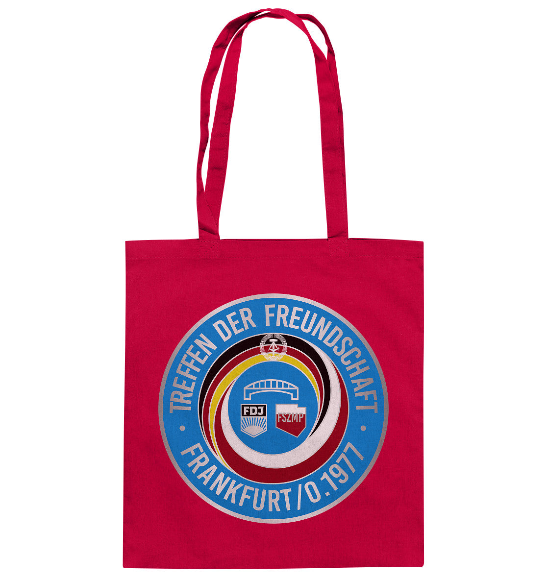 DDR Ostalgie Baumwolltasche • TREFFEN DER FREUNDSCHAFT - JUGEND DER DDR & VR POLEN 1977