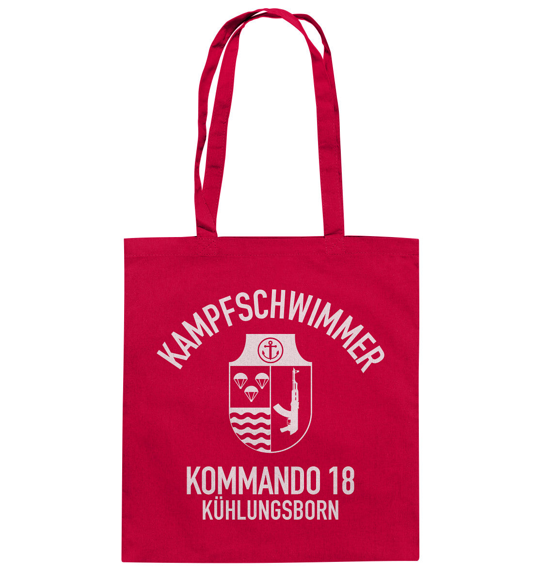 DDR Ostalgie Baumwolltasche • DDR KAMPFSCHWIMMER KÜHLUNGSBORN - dunkel