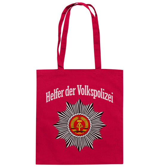 DDR Ostalgie Baumwolltasche • HELFER DER VOLKSPOLIZEI