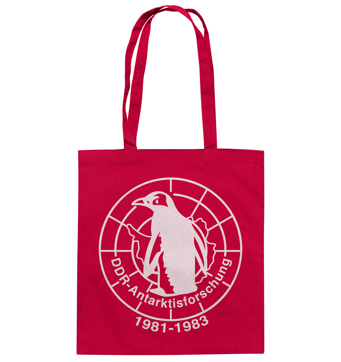DDR Ostalgie Baumwolltasche • ANTARKTISFORSCHUNG DER DDR - 1981-1983, POSTSTEMPEL