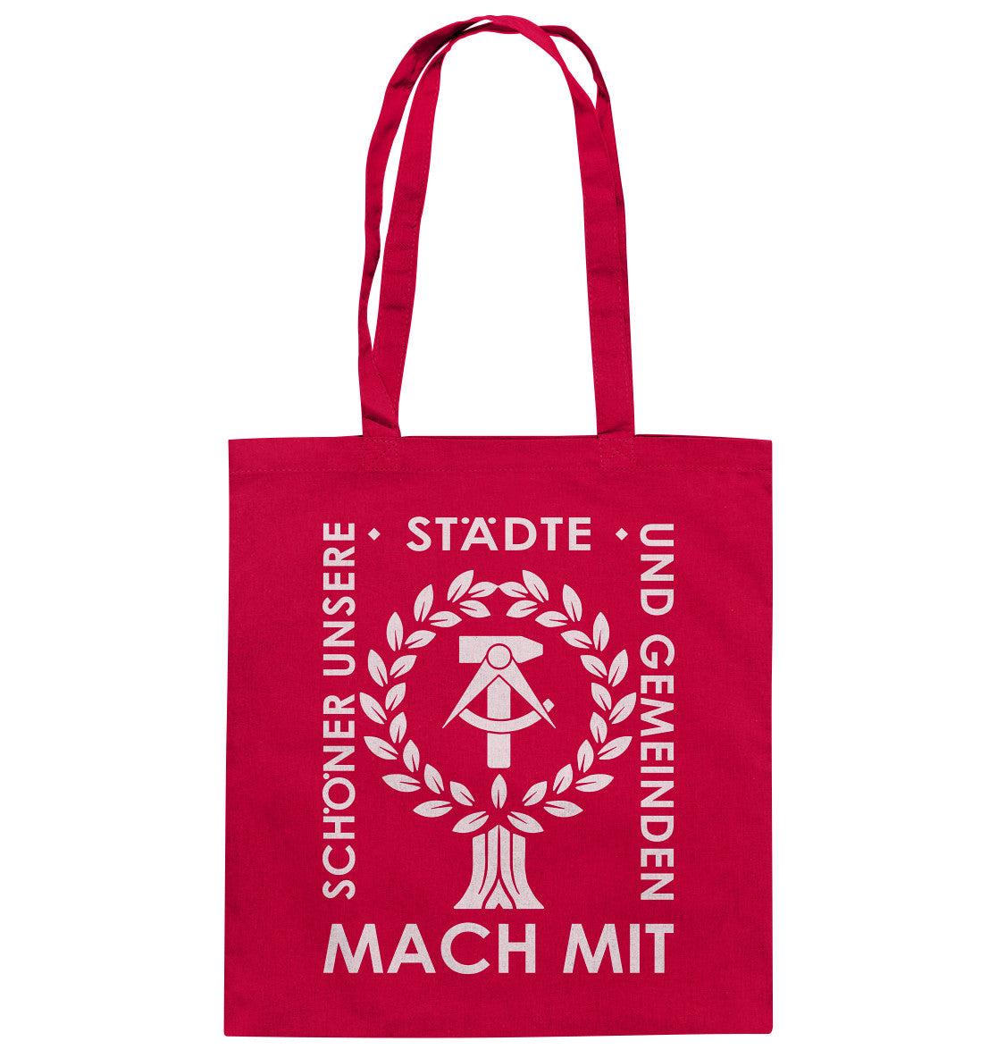 DDR Ostalgie Baumwolltasche • SCHÖNER UNSERE STÄDTE - DUNKEL