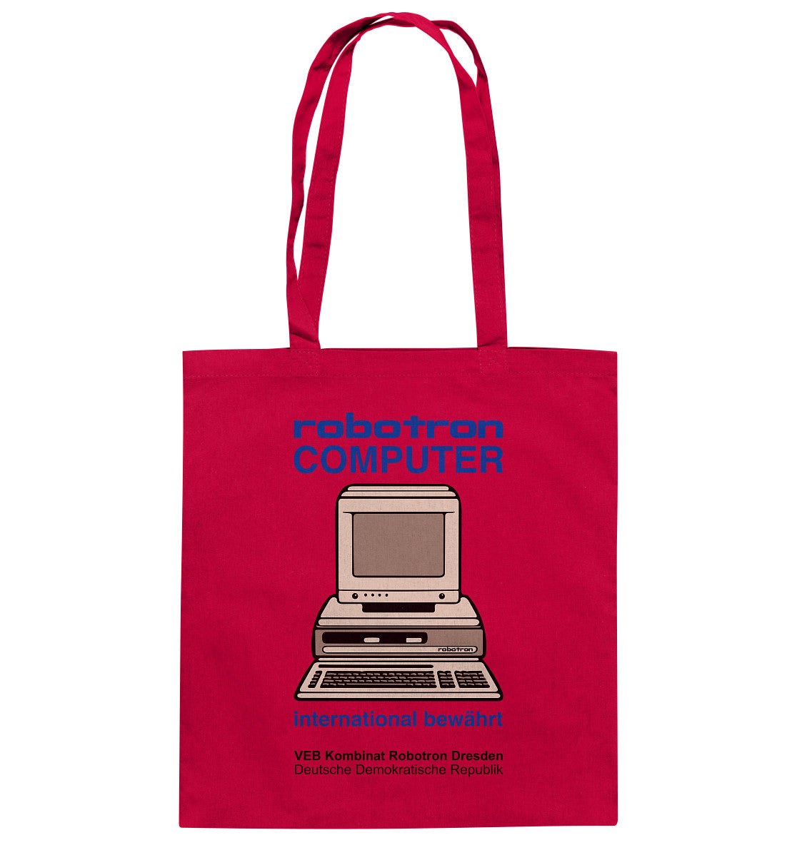 DDR Ostalgie Baumwolltasche • ROBOTRON COMPUTER DRESDEN