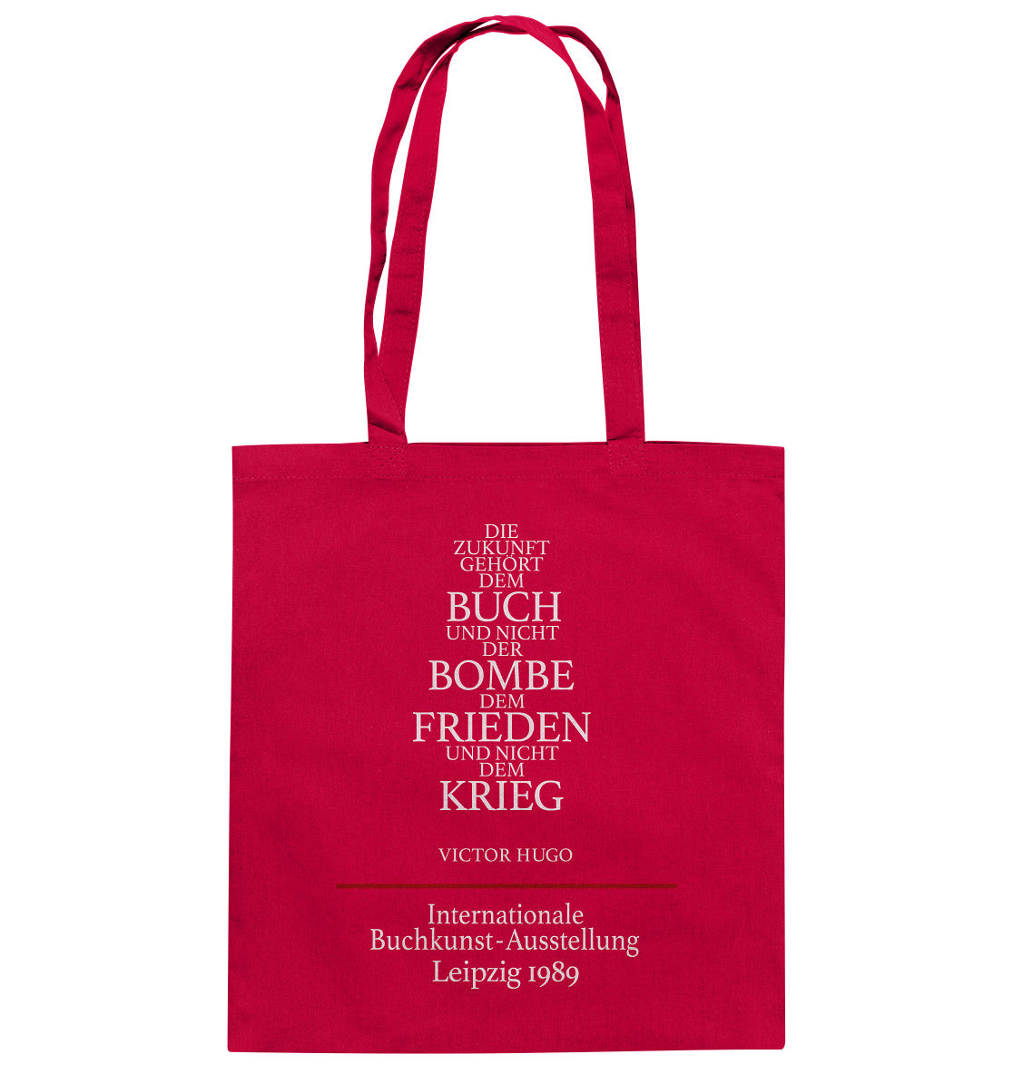 DDR Ostalgie Baumwolltasche • BUCHKUNST-AUSSTELLUNG LEIPZIG 1989