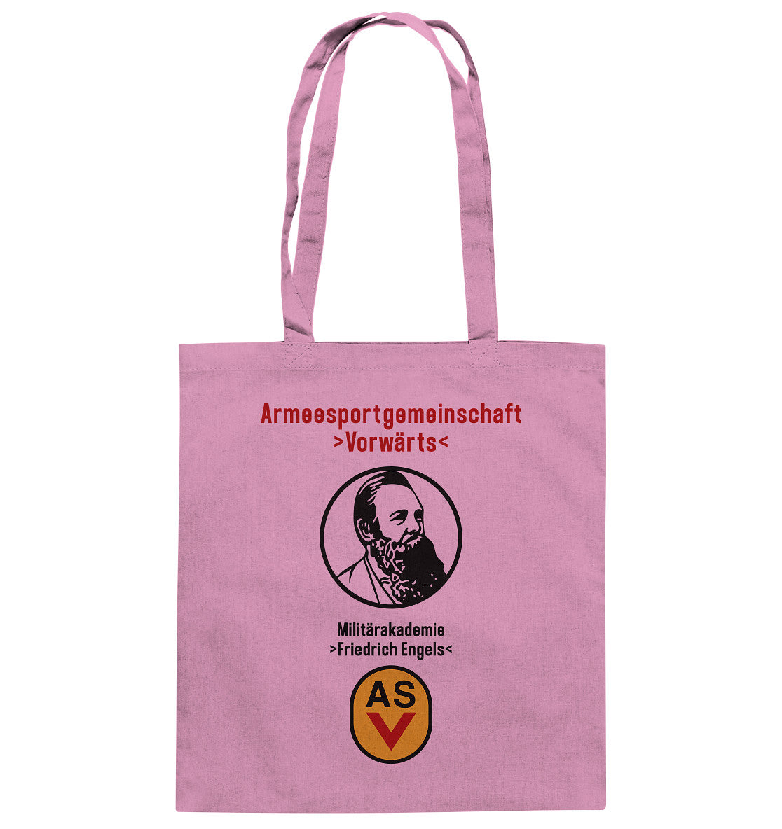 DDR Ostalgie Baumwolltasche • ASV MILITÄRAKADEMIE FRIEDRICH ENGELS
