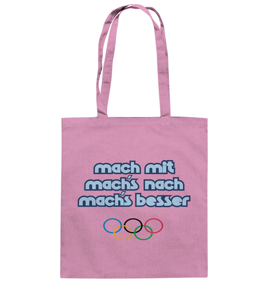 DDR Ostalgie Baumwolltasche •  MACHMIT MACHSNACH MACHSBESSER
