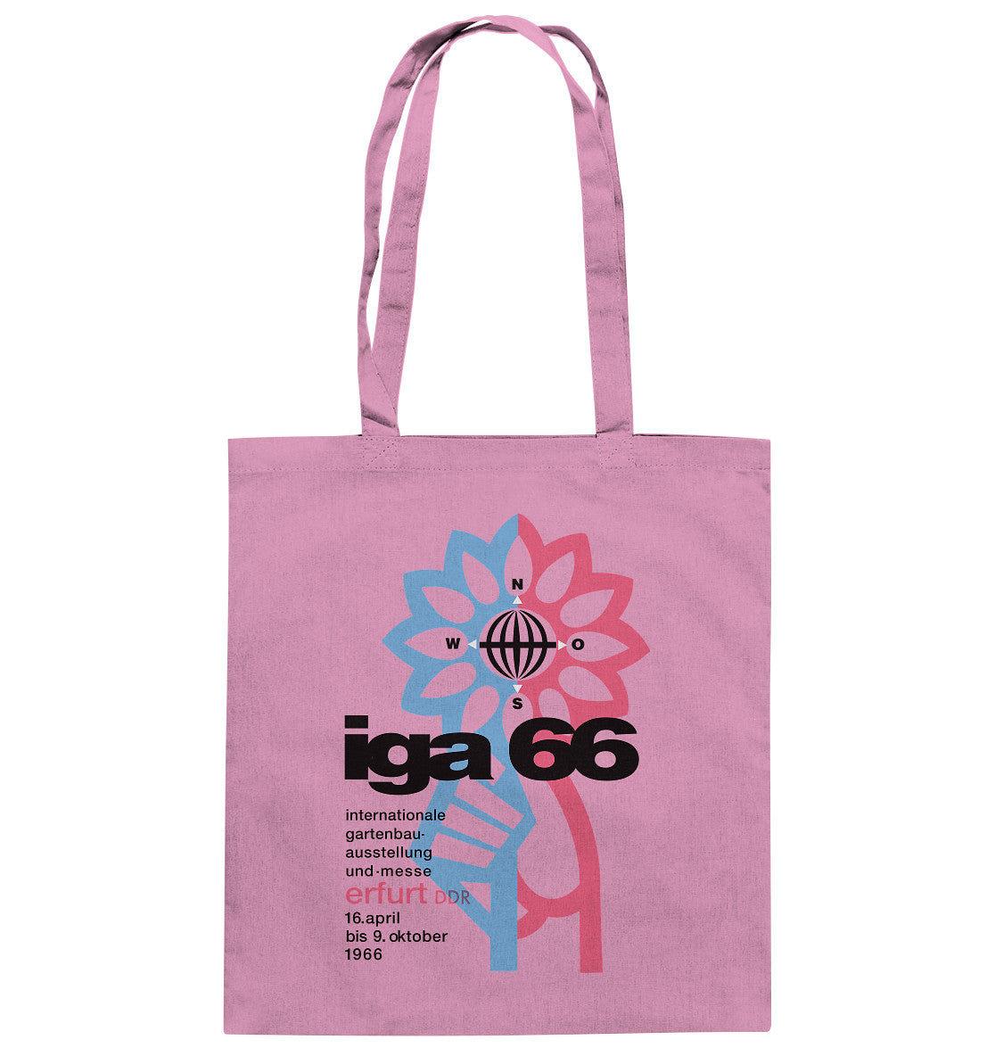 DDR Ostalgie Baumwolltasche • IGA ERFURT 1966