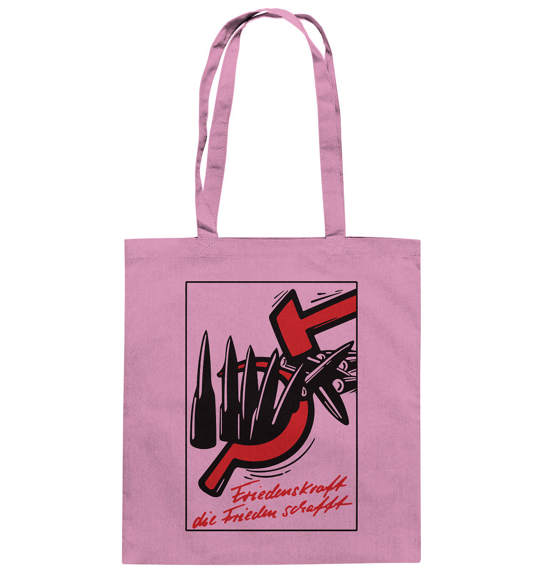 DDR Ostalgie Baumwolltasche • FRIEDENSKRAFT DIE FRIEDEN SCHAFFT