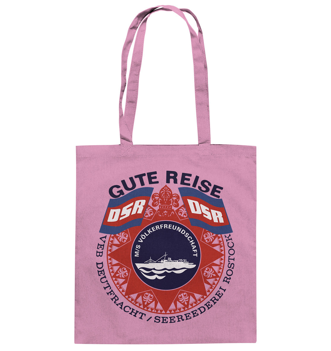 DDR Ostalgie Baumwolltasche • MS VÖLKERFREUNDSCHAFT- hell