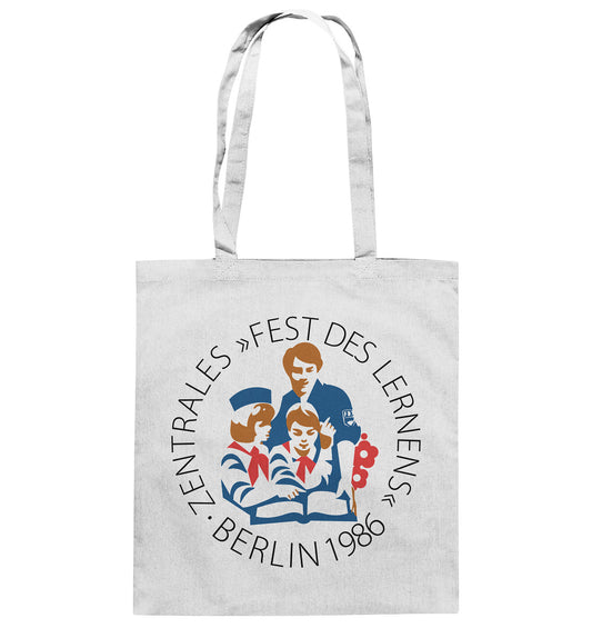 DDR Ostalgie Baumwolltasche • FEST DES LERNENS, BERLIN 1986