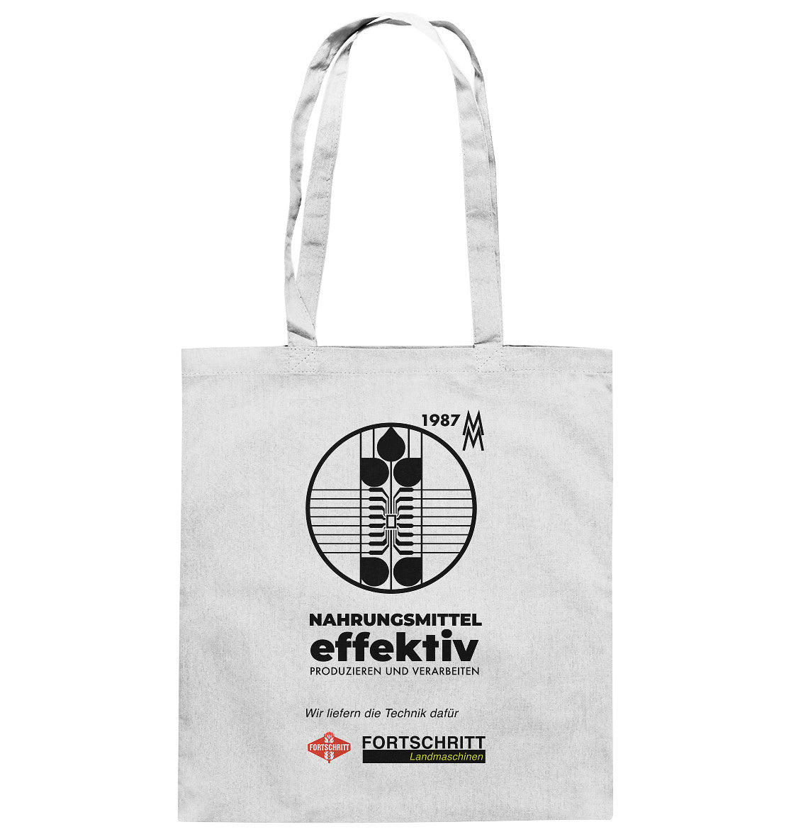 DDR Ostalgie Baumwolltasche • FORTSCHRITT LANDMASCHINEN - MESSE LEIPZIG 1987