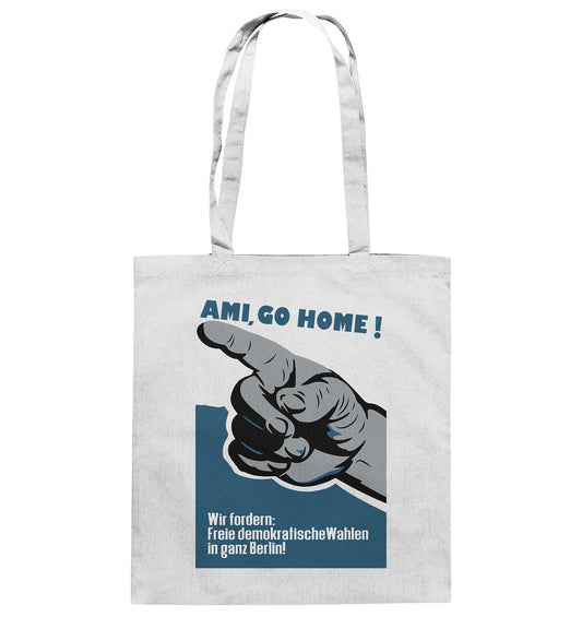 DDR Ostalgie Baumwolltasche • AMI GO HOME! ORIGINALPLAKAT 1950