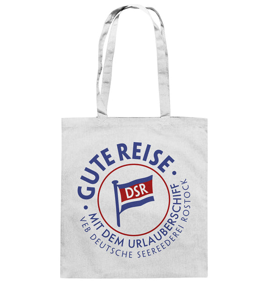 DDR Ostalgie Baumwolltasche • DSR GUTE REISE - VEB DEUTSCHE SEEREEDEREI - hell