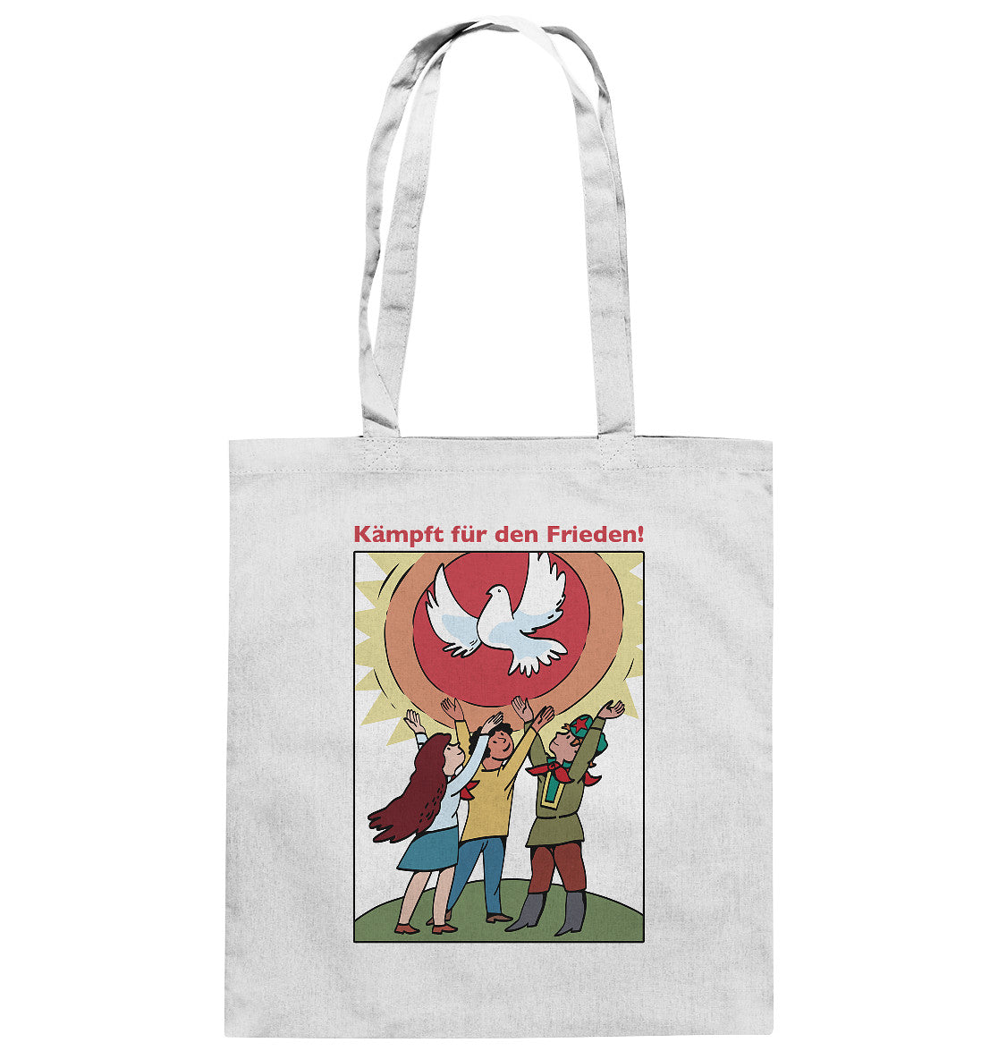 DDR Ostalgie Baumwolltasche • KÄMPFT FÜR DEN FRIEDEN! (DDR-ORIGINAL-PLAKAT)