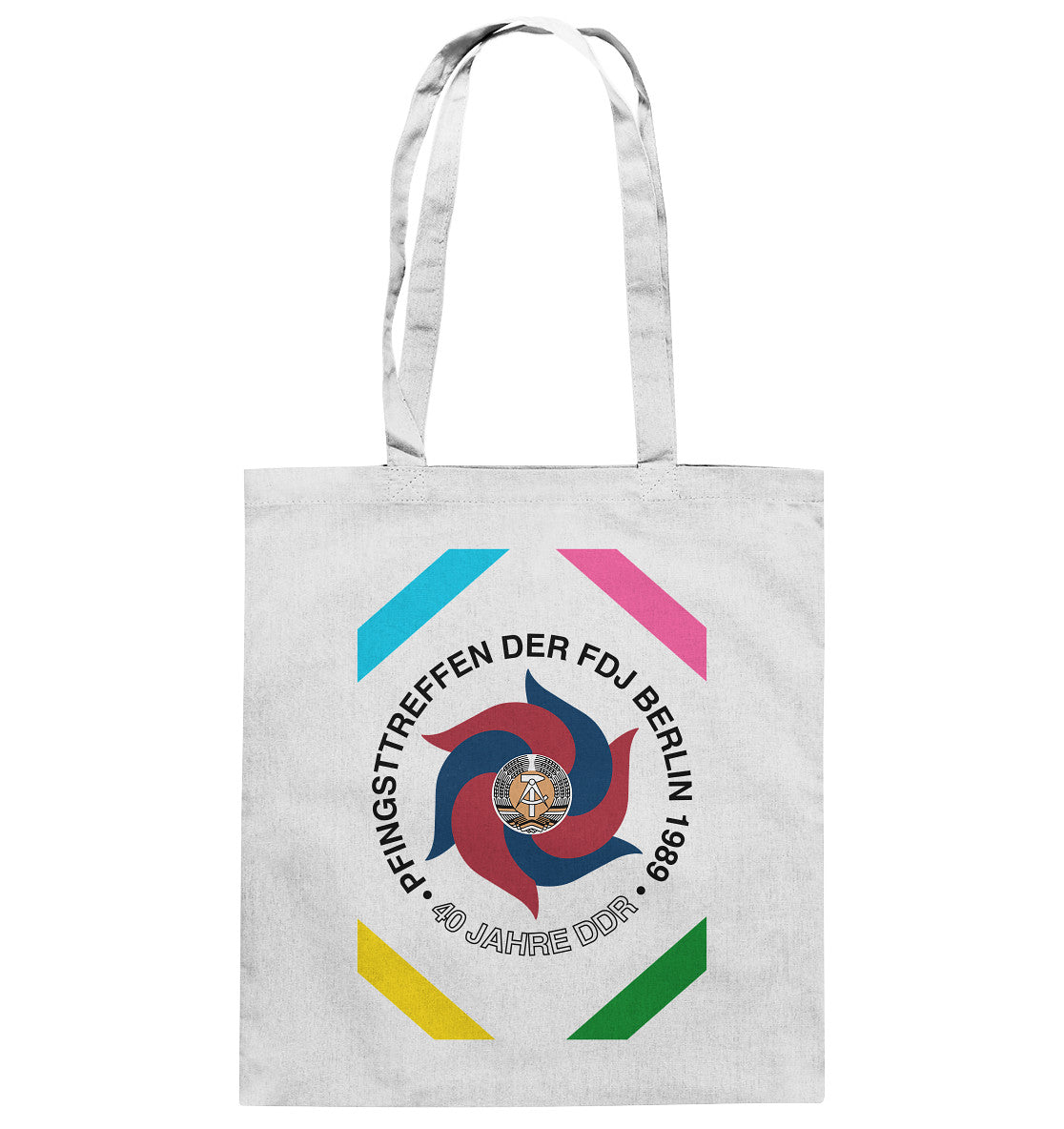 DDR Ostalgie Baumwolltasche • PFINGSTTREFFEN BERLIN 1989