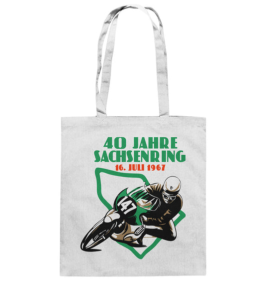 DDR Ostalgie Baumwolltasche • 40 JAHRE SACHSENRING 1967