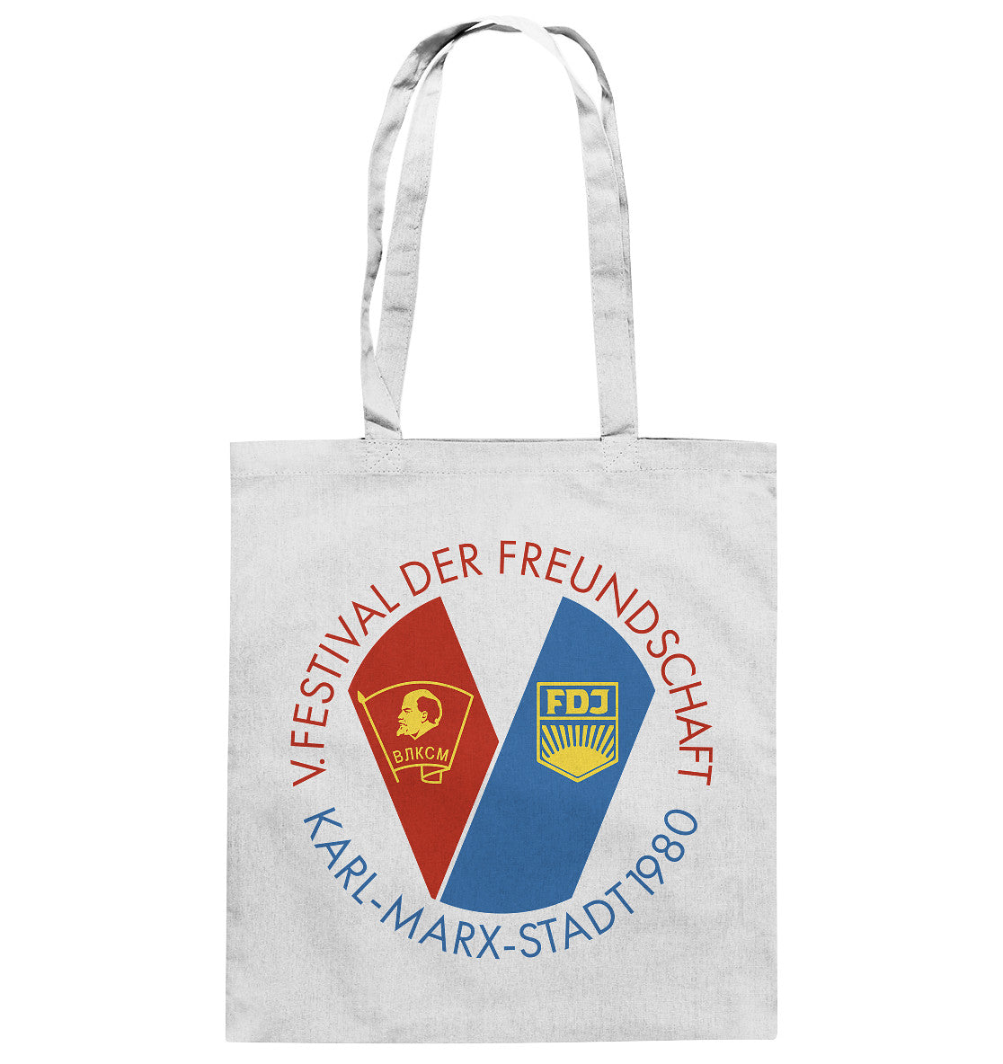 DDR Ostalgie Baumwolltasche • 5. FESTIVAL DER FREUNDSCHAFT - KARL-MARX-STADT