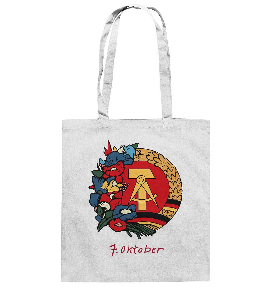 DDR Ostalgie Baumwolltasche • 7. OKTOBER - DDR-NATIONALFEIERTAG