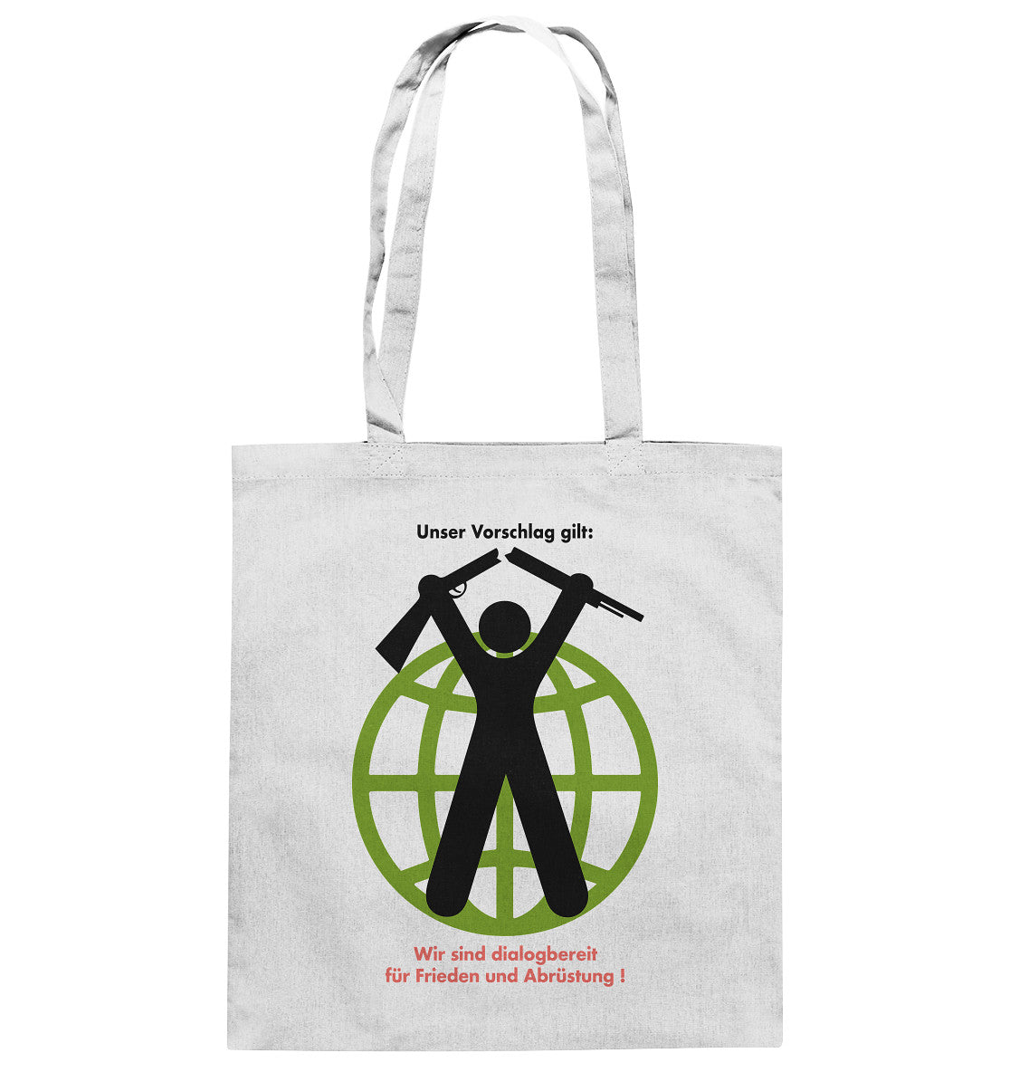 DDR Ostalgie Baumwolltasche • FRIEDEN UND ABRÜSTUNG