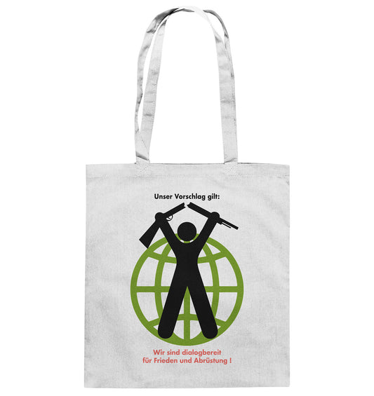 DDR Ostalgie Baumwolltasche • FRIEDEN UND ABRÜSTUNG