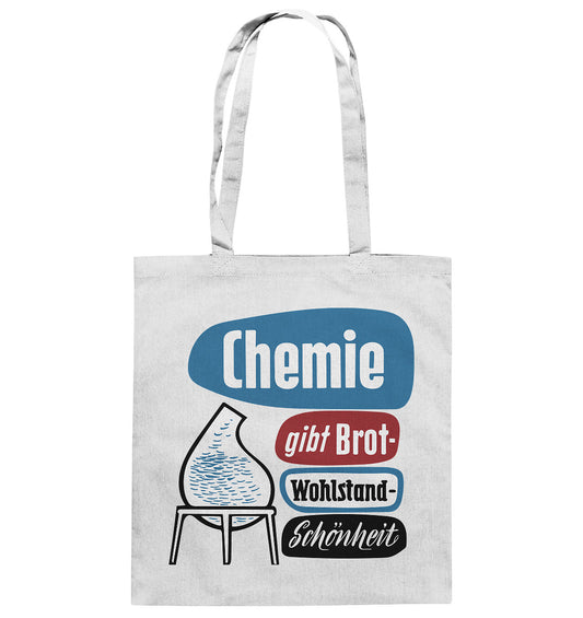 DDR Ostalgie Baumwolltasche • CHEMIE GIBT BROT - LEUNA-WERKE