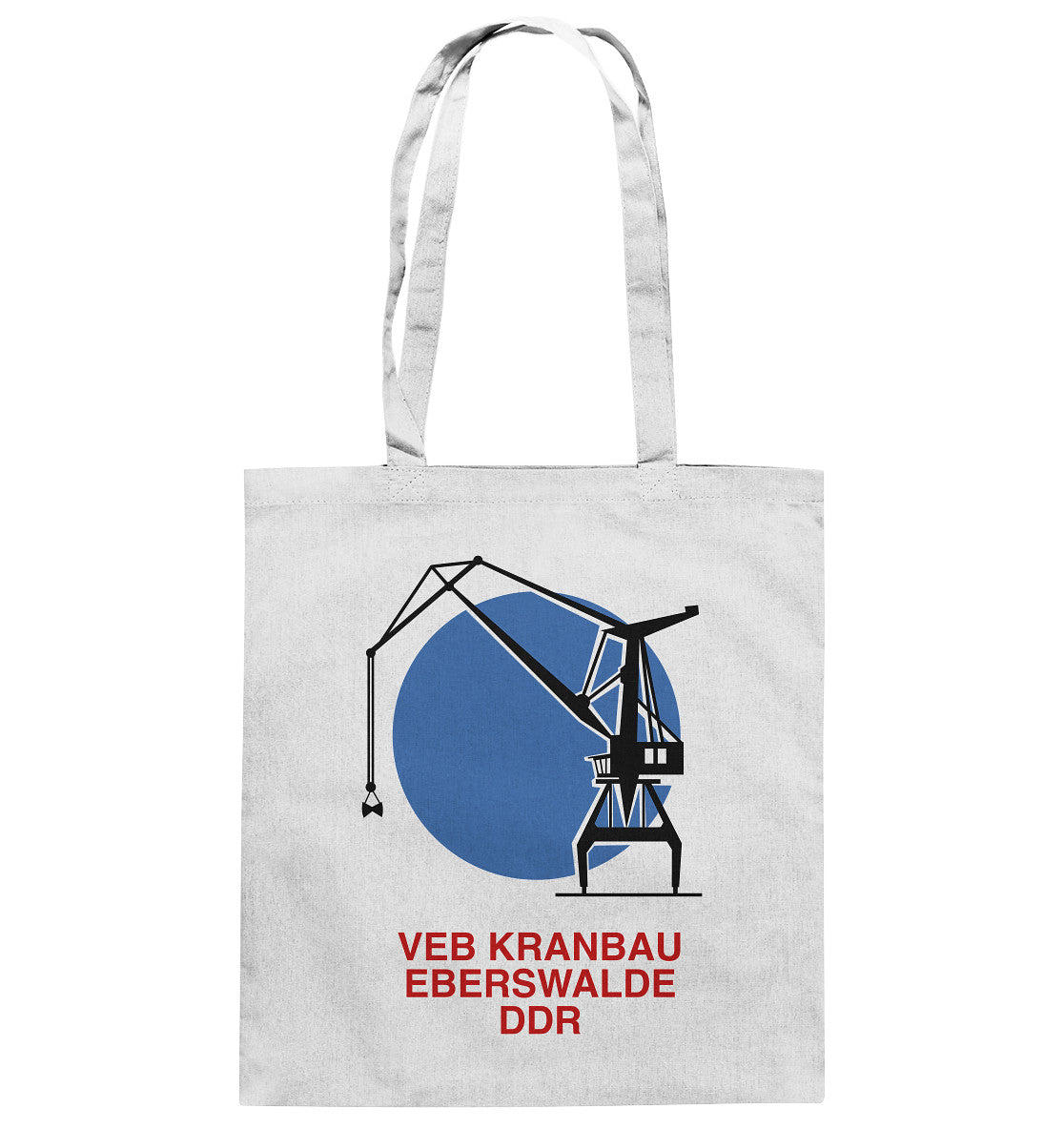 DDR Ostalgie Baumwolltasche • VEB KRANBAU EBERSWALDE