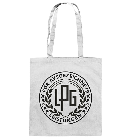 DDR Ostalgie Baumwolltasche • LPG - ORDEN FÜR AUSGEZEICHNETE LEISTUNGEN - hell