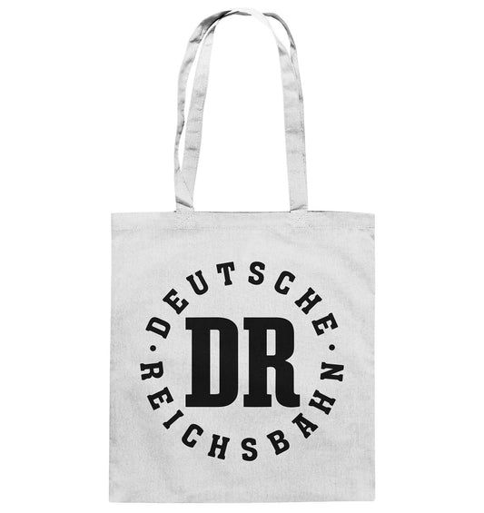 DDR Ostalgie Baumwolltasche • DR DEUTSCHE REICHSBAHN - WEISS