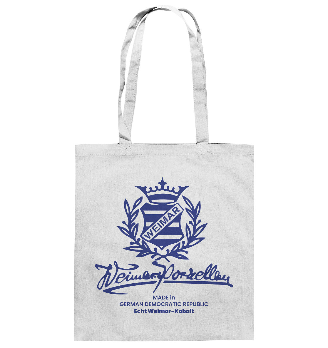 DDR Ostalgie Baumwolltasche • WEIMAR-PORZELLAN BLANKENHAIN