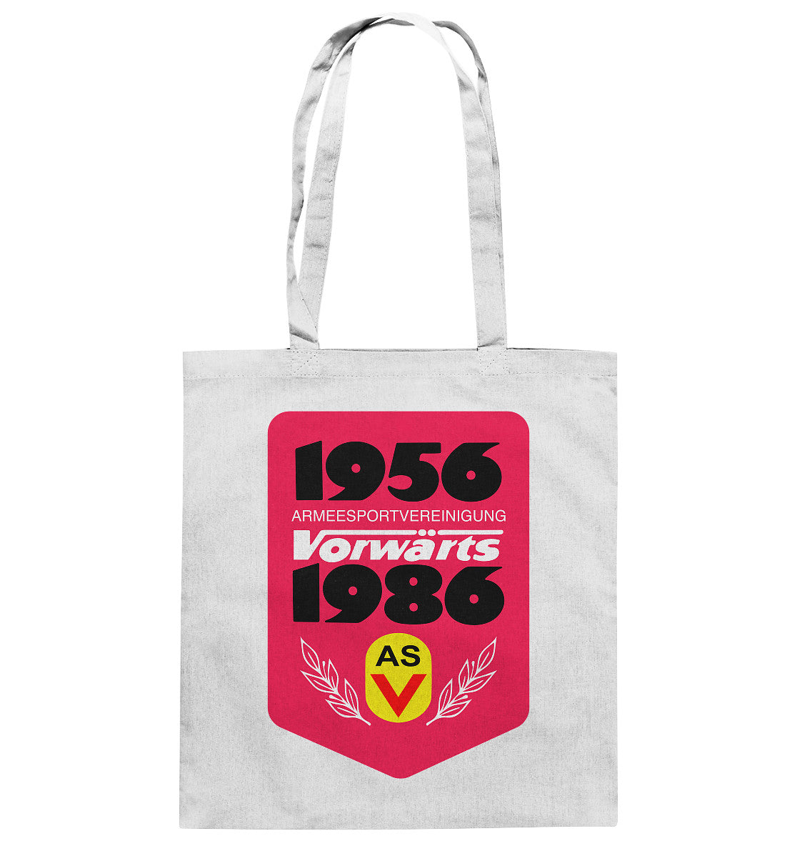 DDR Ostalgie Baumwolltasche • ARMEESPORTVEREINIGUNG VORWÄRTS 1956-1986, BRUST BADGE