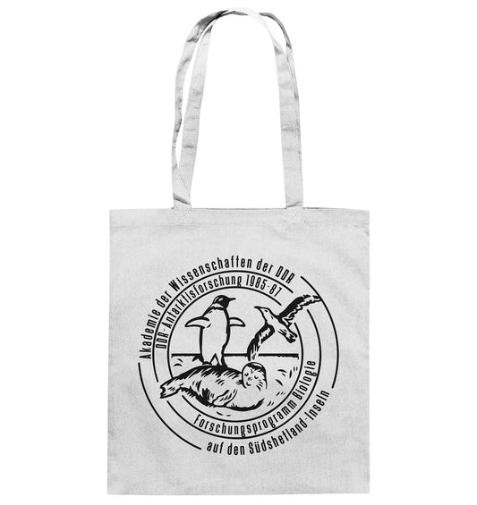 DDR Ostalgie Baumwolltasche • ANTARKTISFORSCHUNG DER DDR - 1985-1987 - POSTSTEMPEL