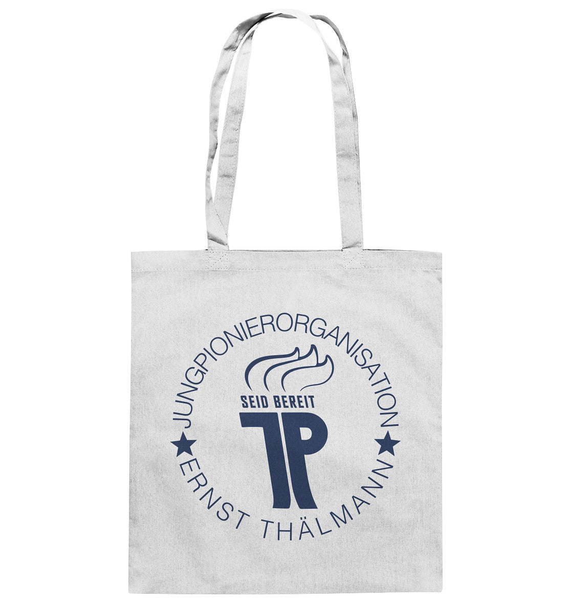 DDR Ostalgie Baumwolltasche • JUNGE PIONIERE - LOGO - hell