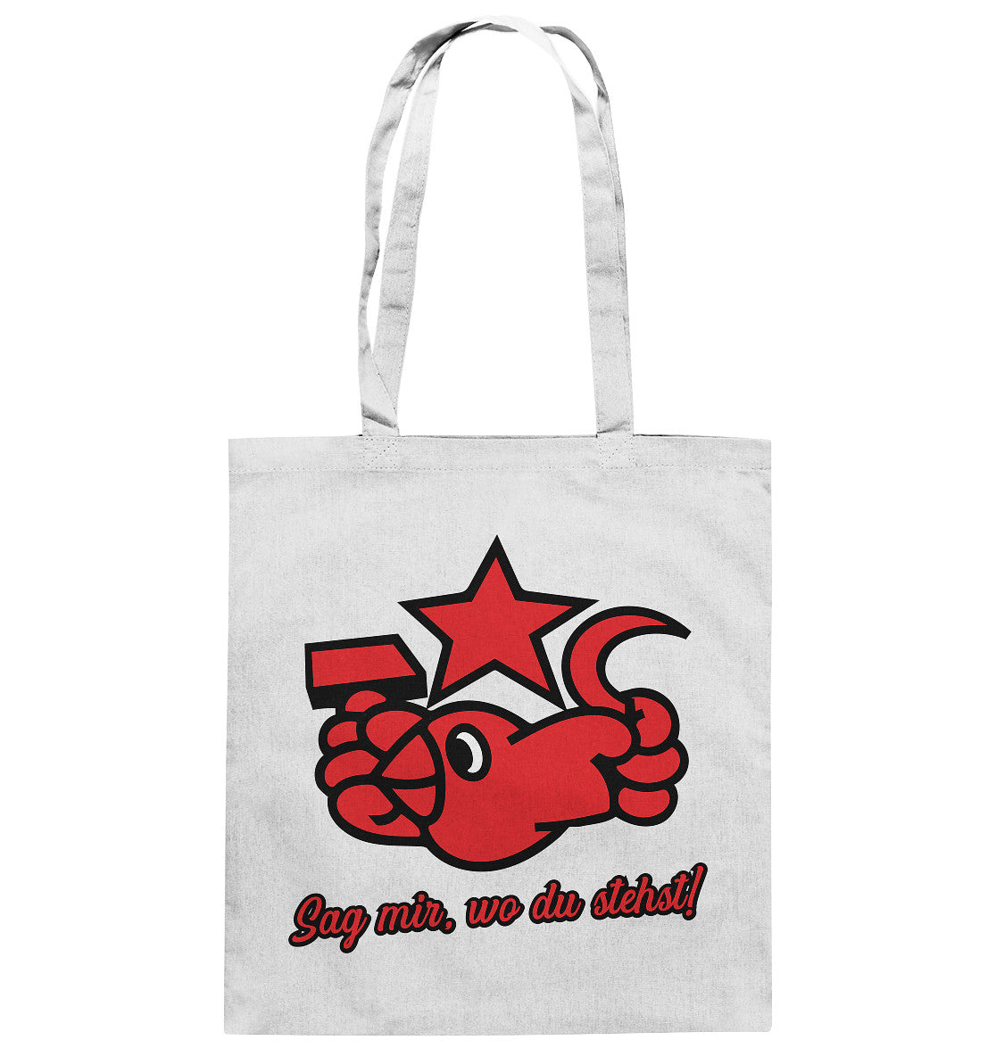 DDR Ostalgie Baumwolltasche • OKTOBERKLUB - SAG MIR, WO DU STEHST!