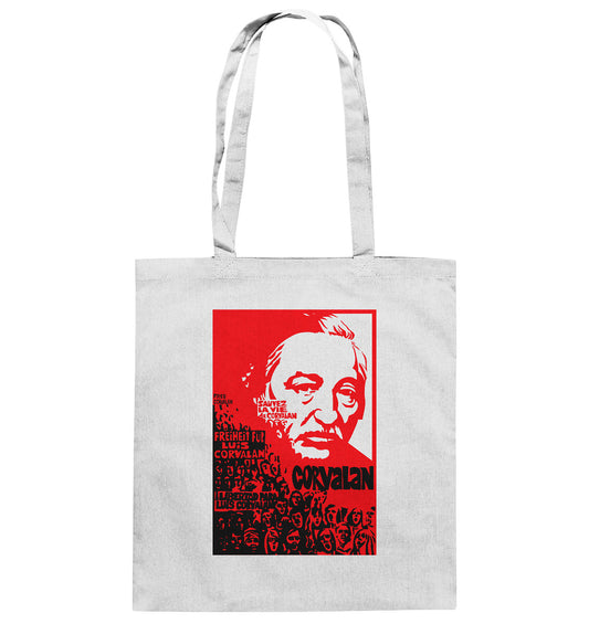 DDR Ostalgie Baumwolltasche • FREIHEIT FÜR LUIS CORVALAN (DDR ORIGINAL-PLAKAT)