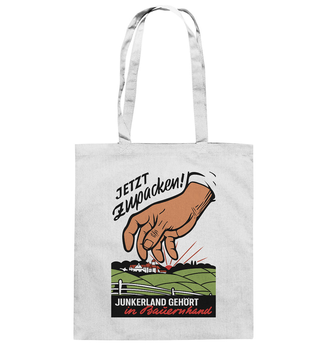 BAUMWOLLTASCHE • JUNKERLAND GEHÖRT IN BAUERNHAND! - ORIGINALPLAKAT