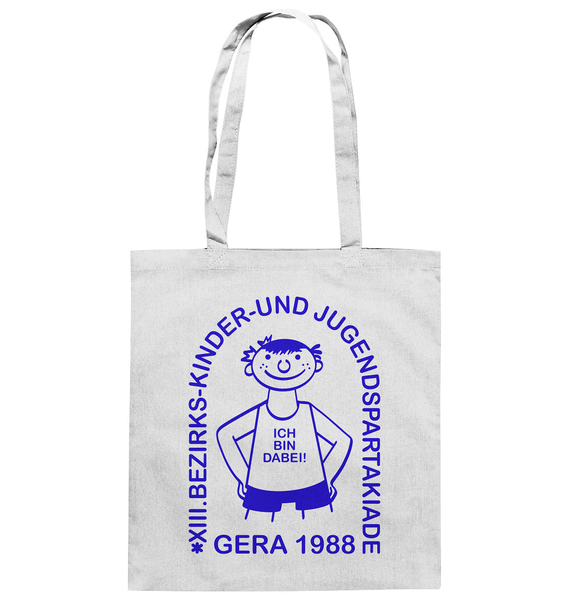 DDR Ostalgie Baumwolltasche • JUGENDSPARTAKIADE - GERA 1988