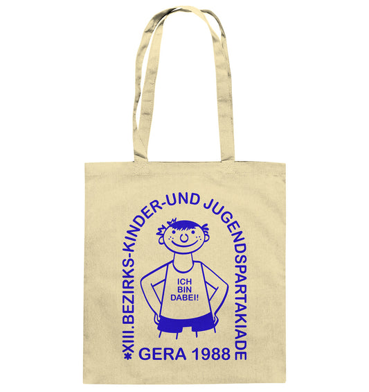 DDR Ostalgie Baumwolltasche • JUGENDSPARTAKIADE - GERA 1988