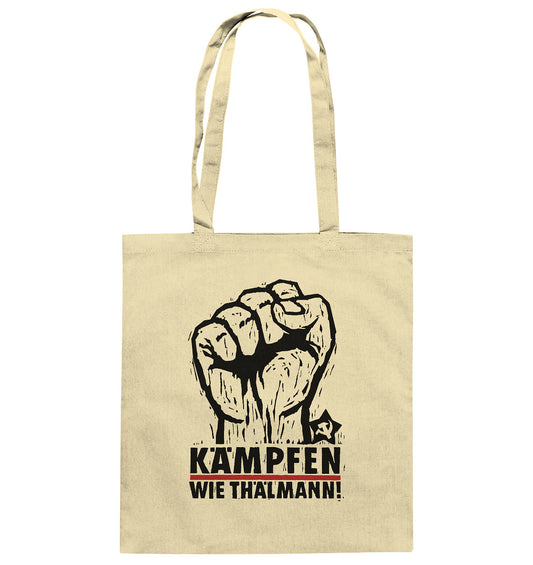 DDR Ostalgie Baumwolltasche • KÄMPFEN WIE THÄLMANN! (DDR-ORIGINAL-PLAKAT)