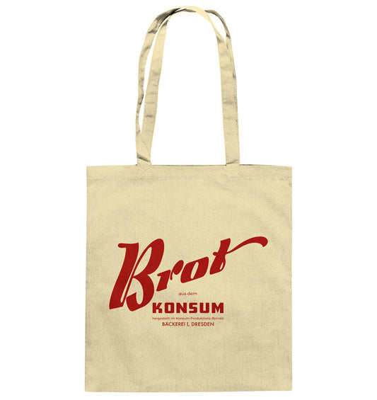 DDR Ostalgie Baumwolltasche • BROT AUS DEM KONSUM, PRODUKTION DRESDEN