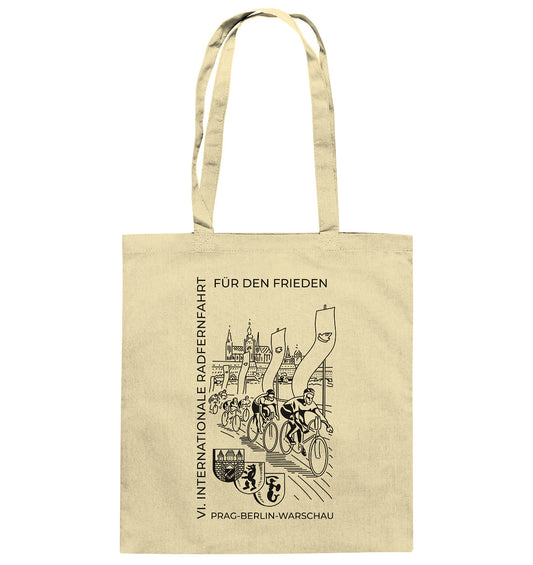 DDR Ostalgie Baumwolltasche • 6. INTERNATIONALE FRIEDENSFAHRT - Baumwolltasche