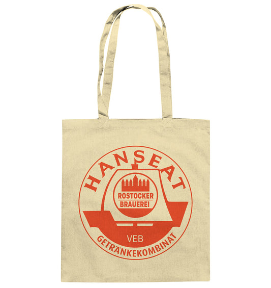 DDR Ostalgie Baumwolltasche • HANSEAT ROSTOCKER BRAUEREI VEB