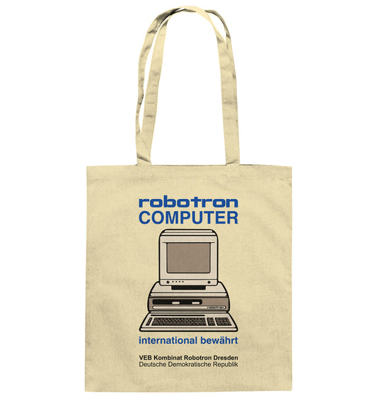 DDR Ostalgie Baumwolltasche • ROBOTRON COMPUTER DRESDEN