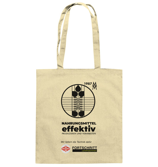 DDR Ostalgie Baumwolltasche • FORTSCHRITT LANDMASCHINEN - MESSE LEIPZIG 1987